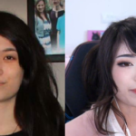 Emiru’s With and without makeup look