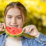 Eating Watermelon with Braces