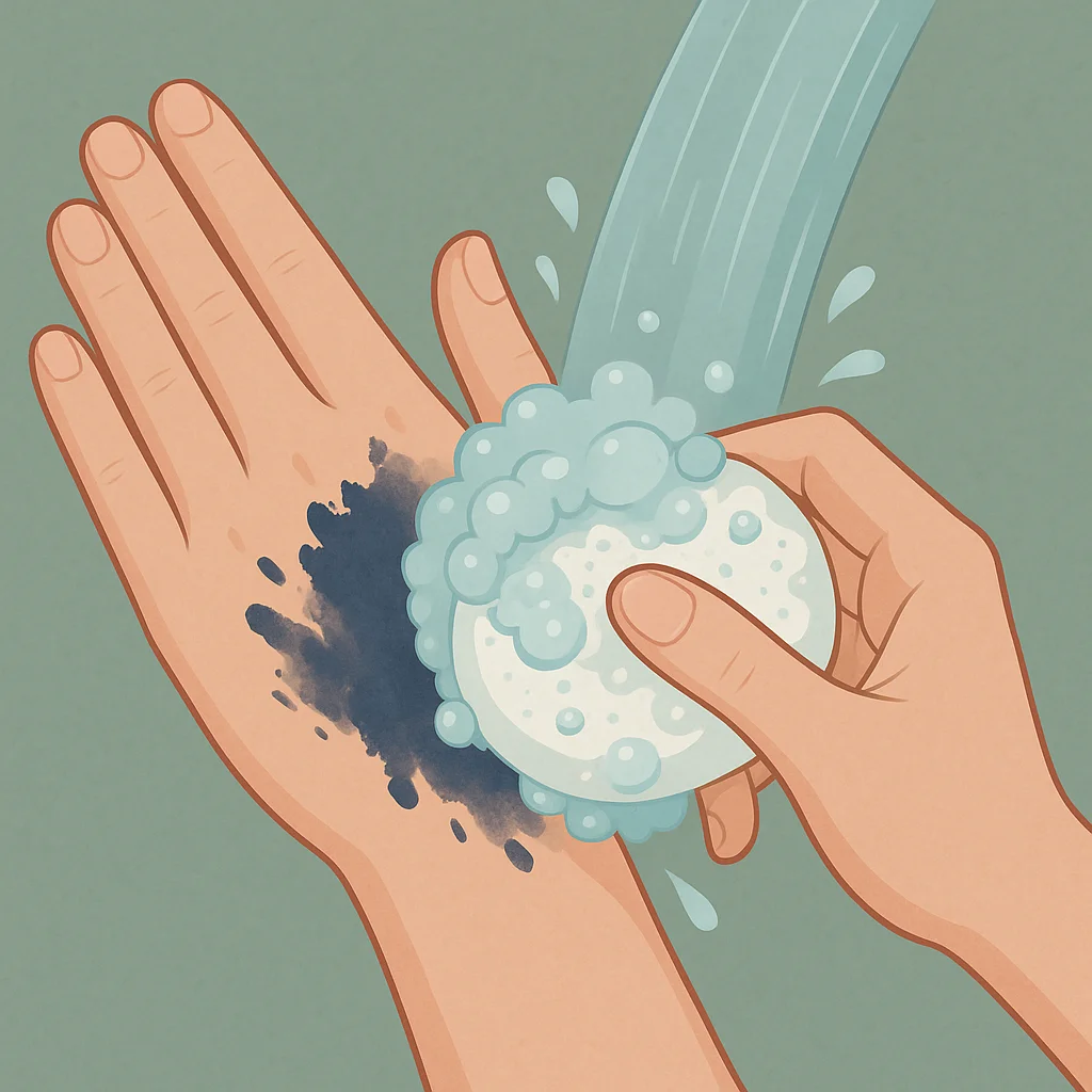 Wash Immediately with Soap and Water